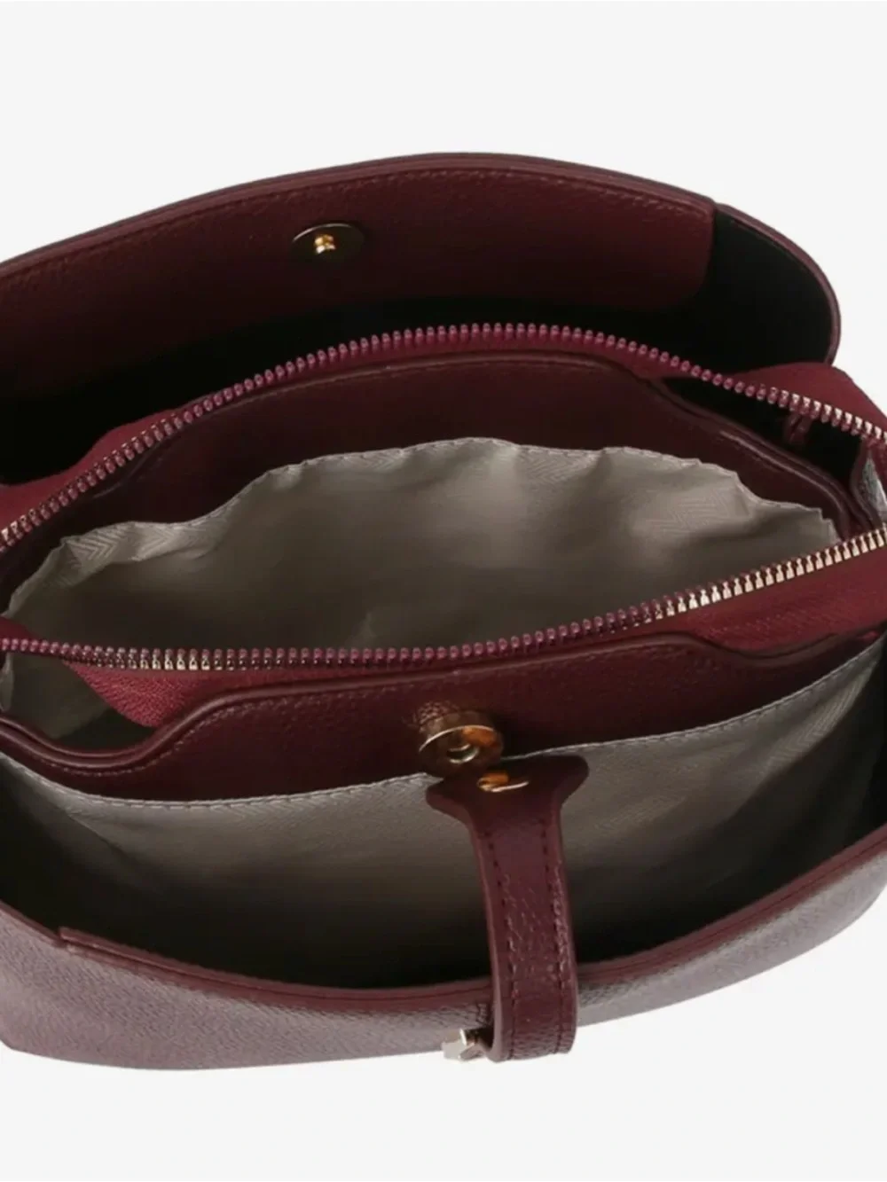 Women's Burgundy Shoulder Bag - Classic Structured Satchel